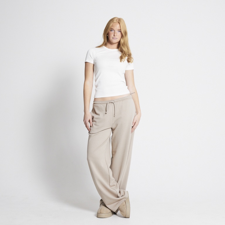 Wide sweatpants "Tyla" Light Beige